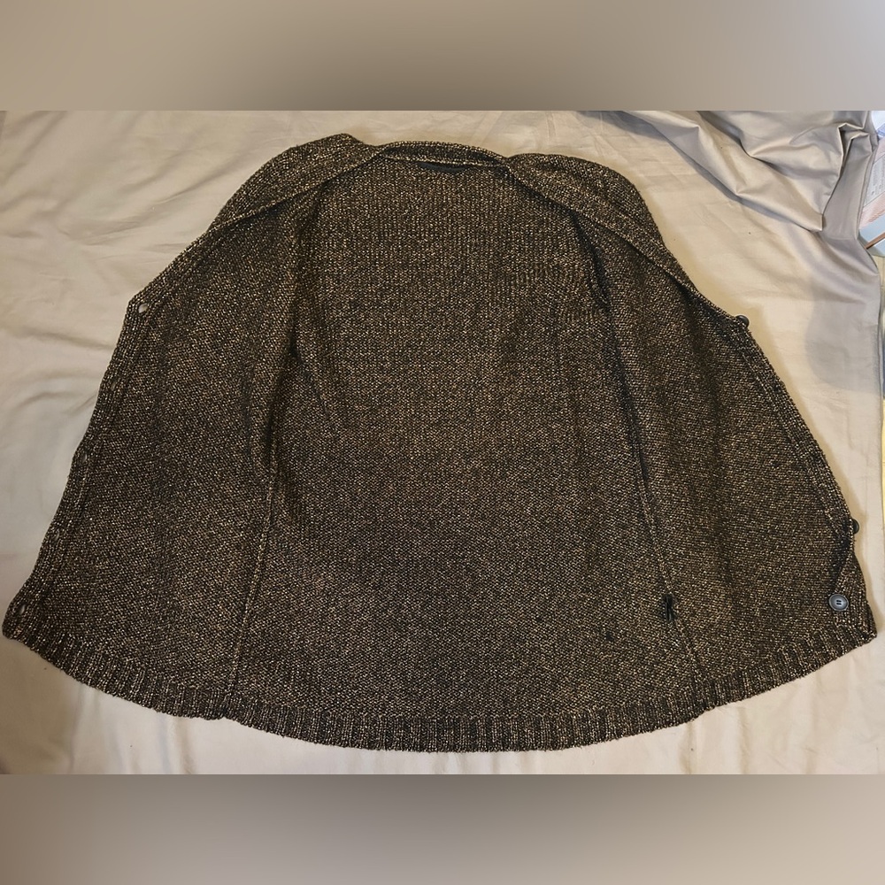 Jenni Kayne gold black sparkly sweater cardigan Size Small - Picture 11 of 14